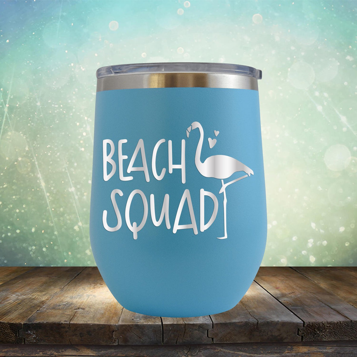 Beach Squad with Swan - Stemless Wine Cup