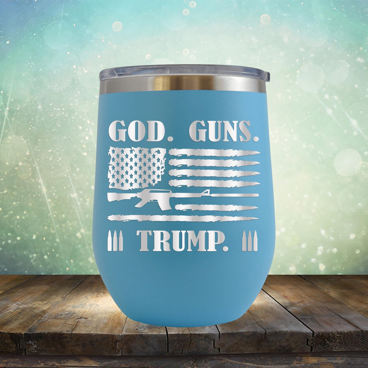 God Guns & Trump - Stemless Wine Cup