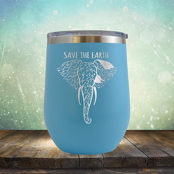 Save Elephants Save The Earth - Stemless Wine Cup