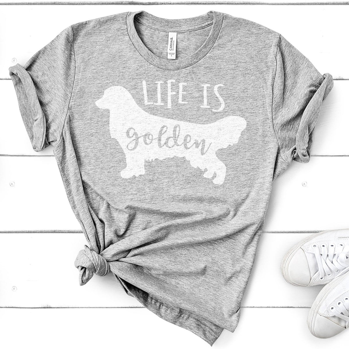 Life is Golden Retriever - Short Sleeve Tee Shirt