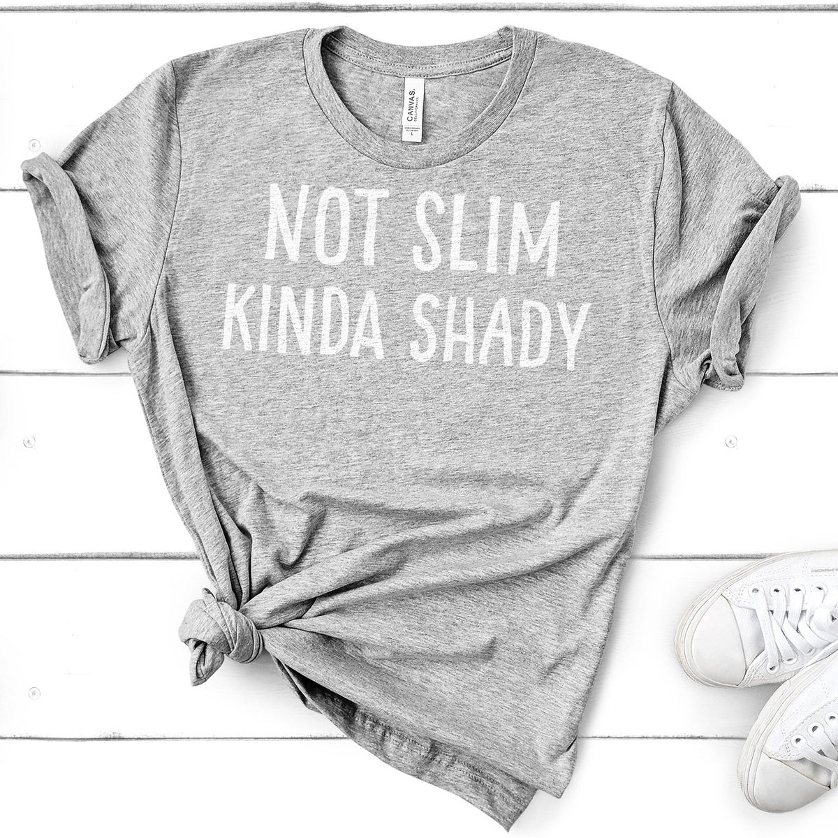 Not Slim Kinda Shady - Short Sleeve Tee Shirt