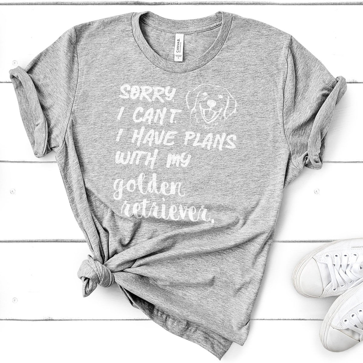 Sorry I Can&#39;t I Have Plans with My Golden Retriever - Short Sleeve Tee Shirt