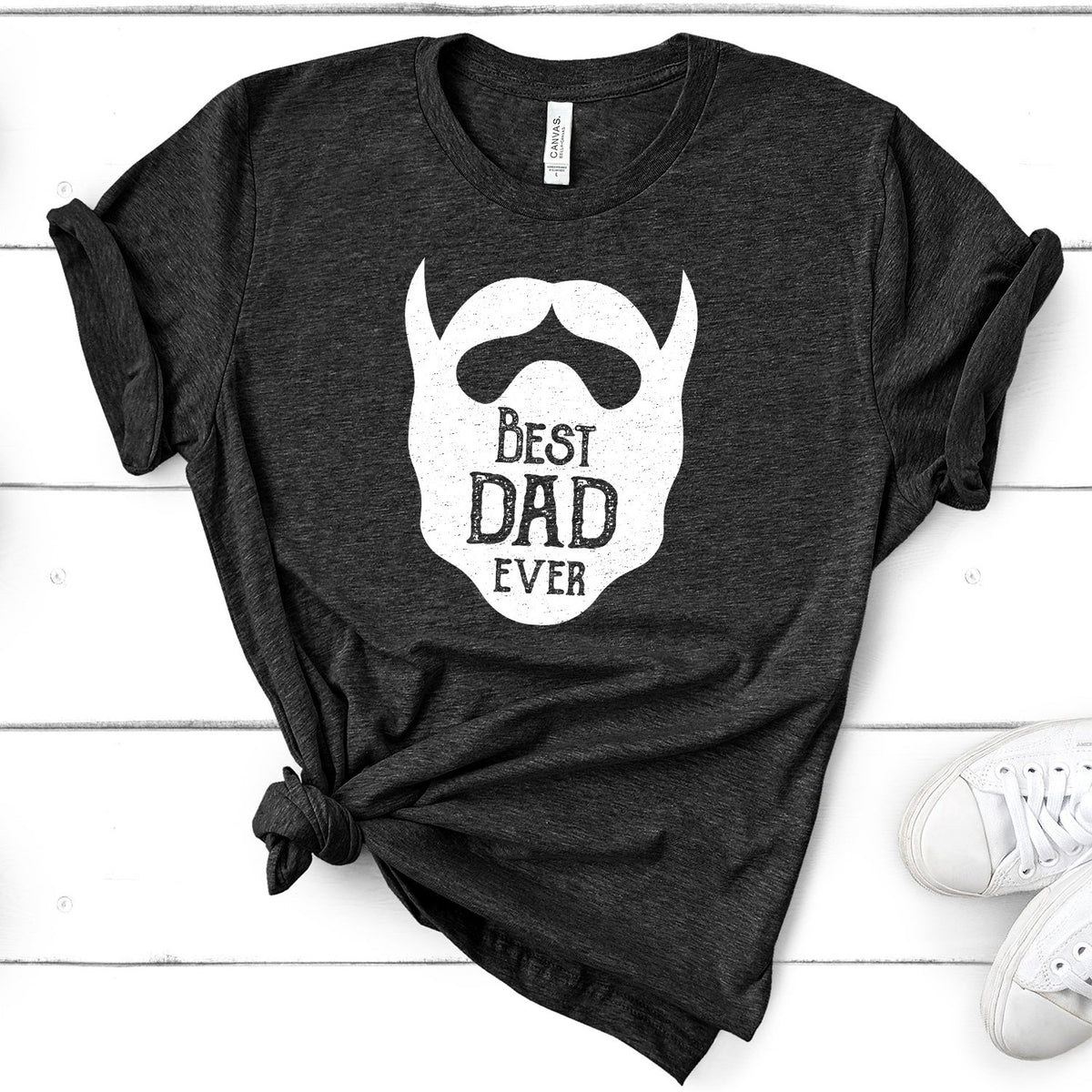 Best Dad Ever Beard - Short Sleeve Tee Shirt