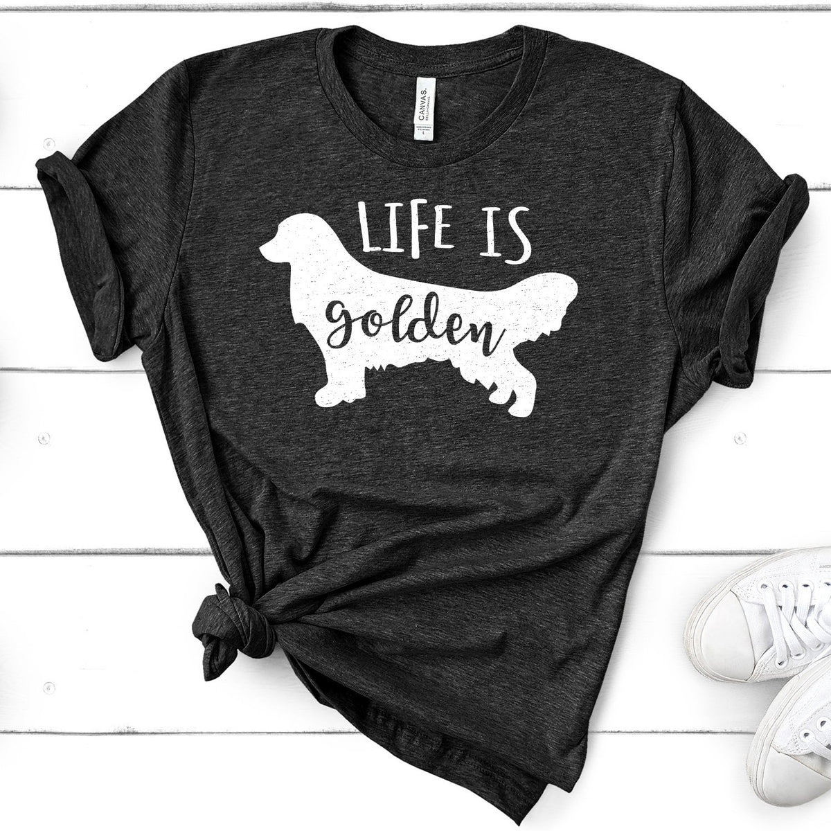 Life is Golden Retriever - Short Sleeve Tee Shirt