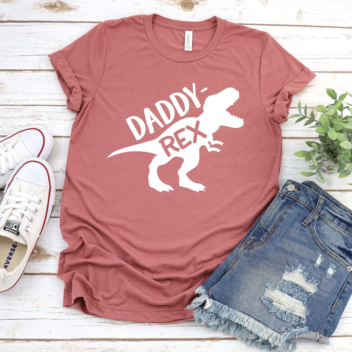 Daddy Rex Dinosaur - Short Sleeve Tee Shirt