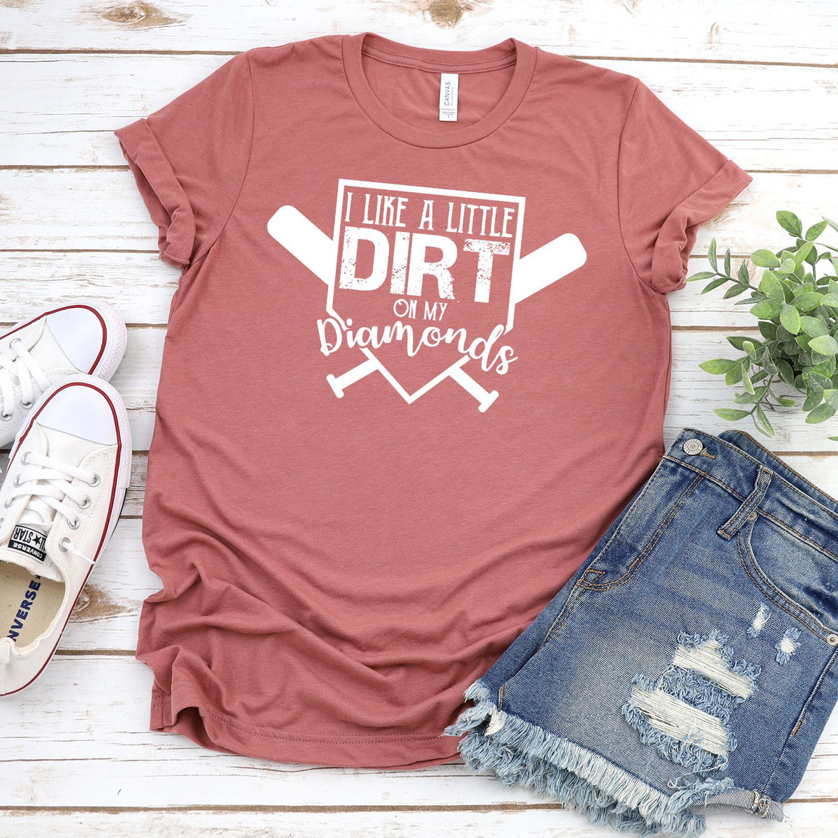 I Like A Little Dirt On My Diamonds - Short Sleeve Tee Shirt