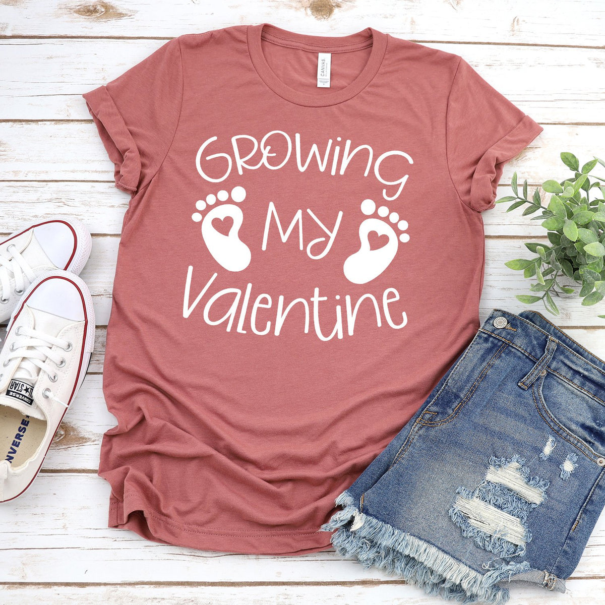 Growing My Valentine - Short Sleeve Tee Shirt