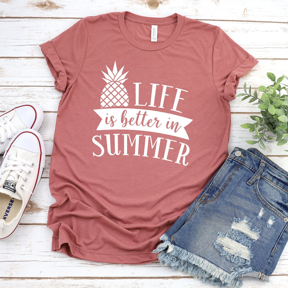 Life is Better in Summer - Short Sleeve Tee Shirt