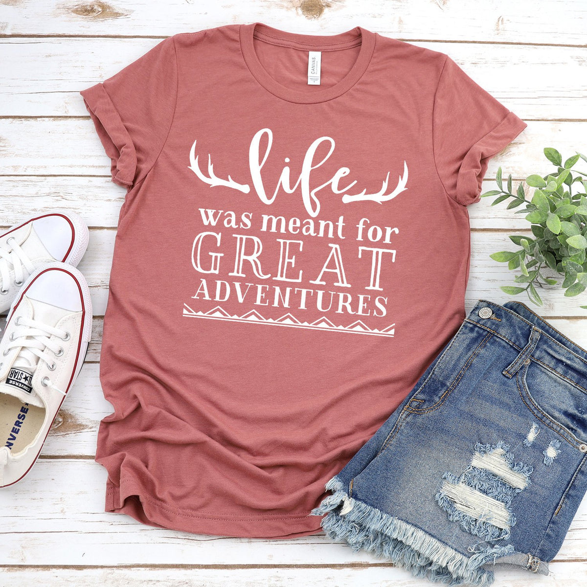 Life Was Meant For Great Adventure - Short Sleeve Tee Shirt