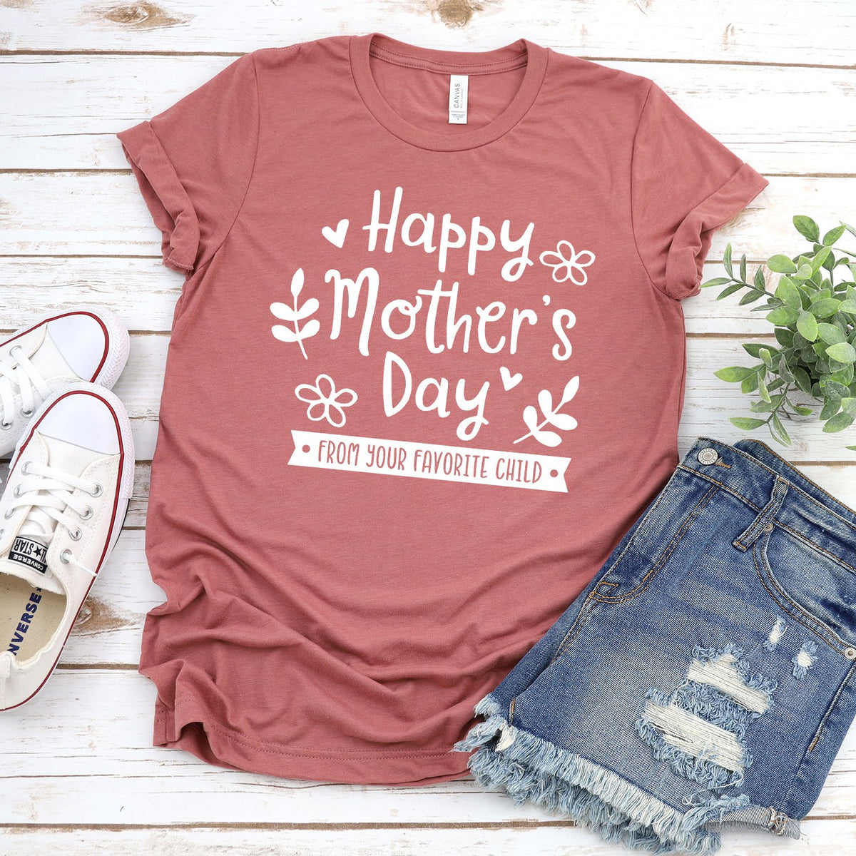 Happy Mother&#39;s Day From Your Favorite Child - Short Sleeve Tee Shirt
