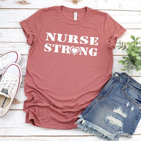 Nurse Strong Heart - Short Sleeve Tee Shirt