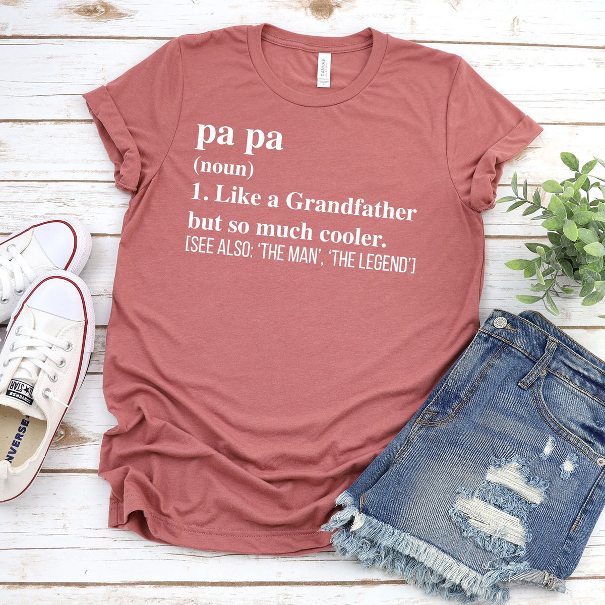 Pa Pa (Noun) 1. Like A Grandfather But So Much Cooler - Short Sleeve Tee Shirt