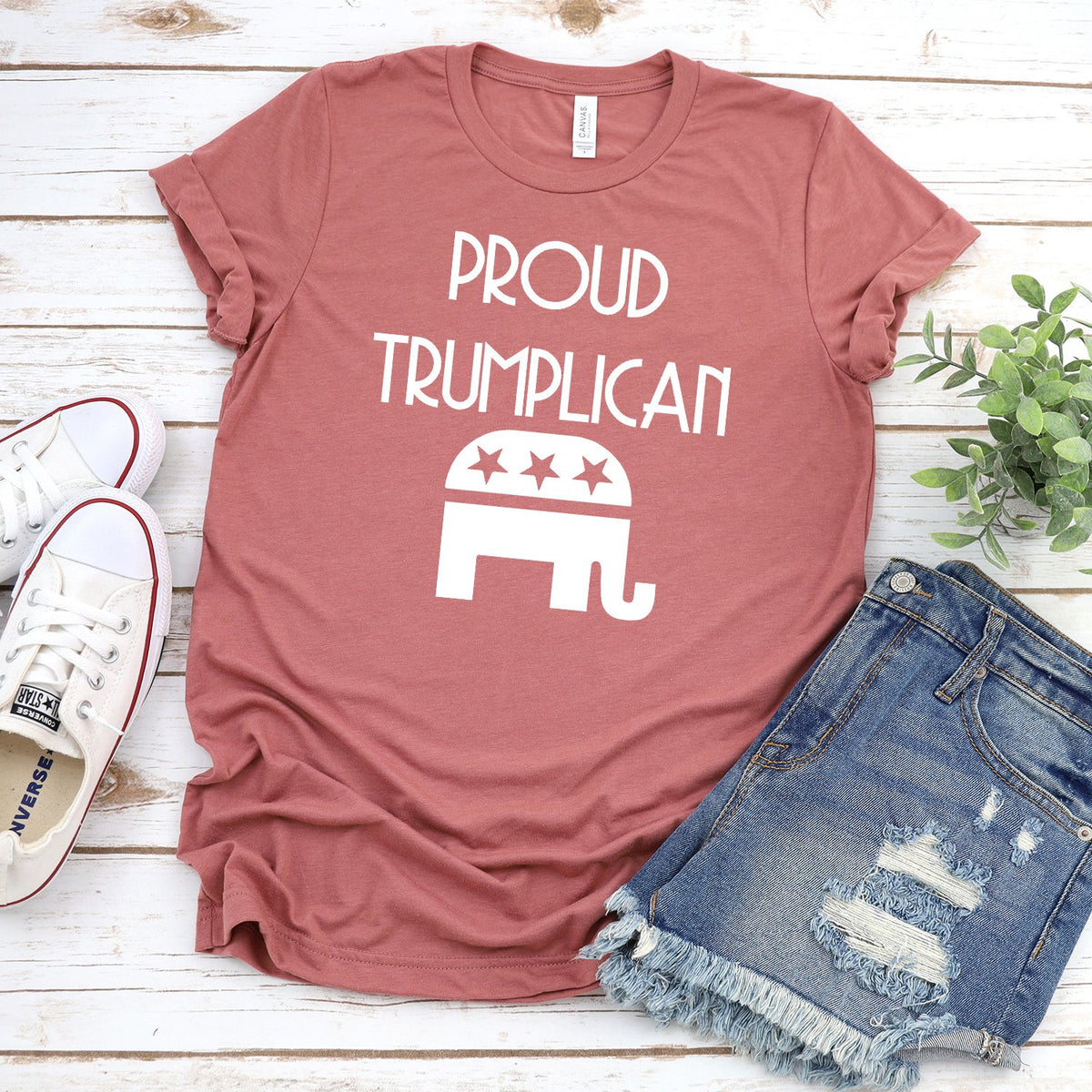 Proud Trumplican Elephant - Short Sleeve Tee Shirt