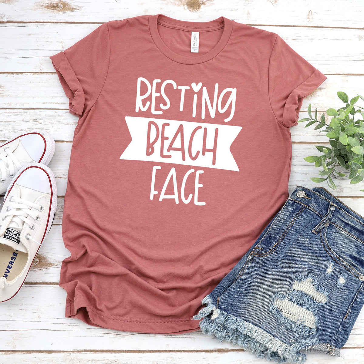 Resting Beach Face - Short Sleeve Tee Shirt