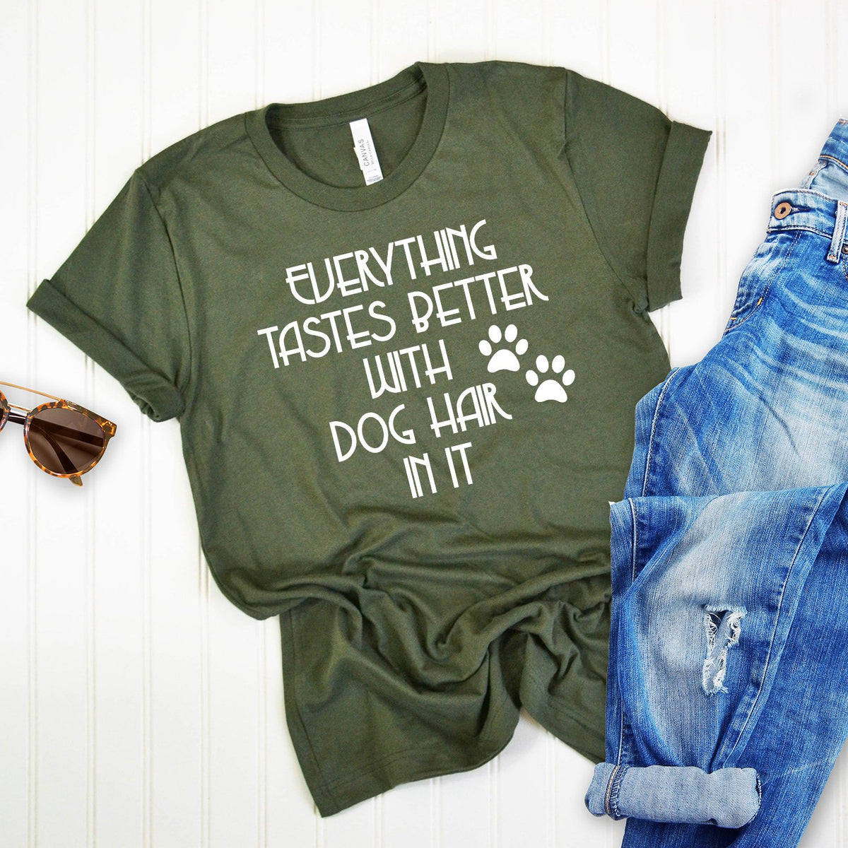 Everything Tastes Better with Dog Hair in It - Short Sleeve Tee Shirt