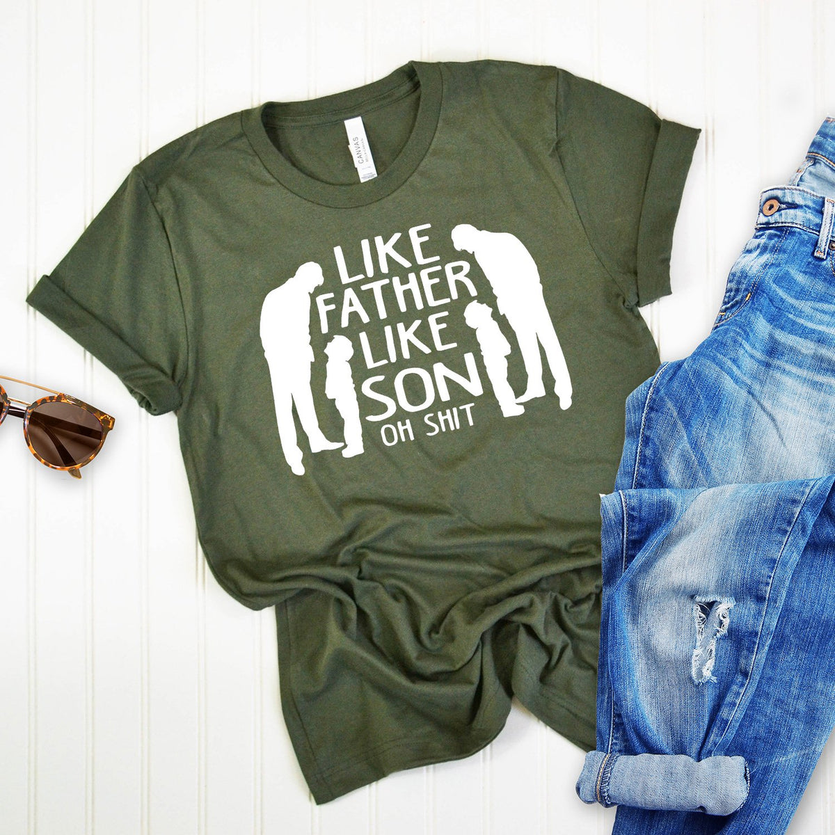 Like Father Like Son Oh Shit - Short Sleeve Tee Shirt