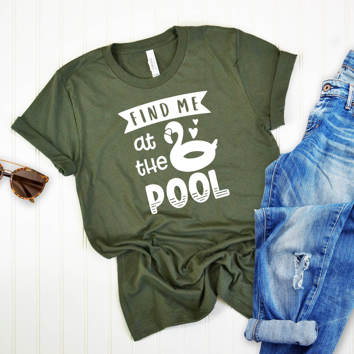 Find Me At The Pool - Short Sleeve Tee Shirt