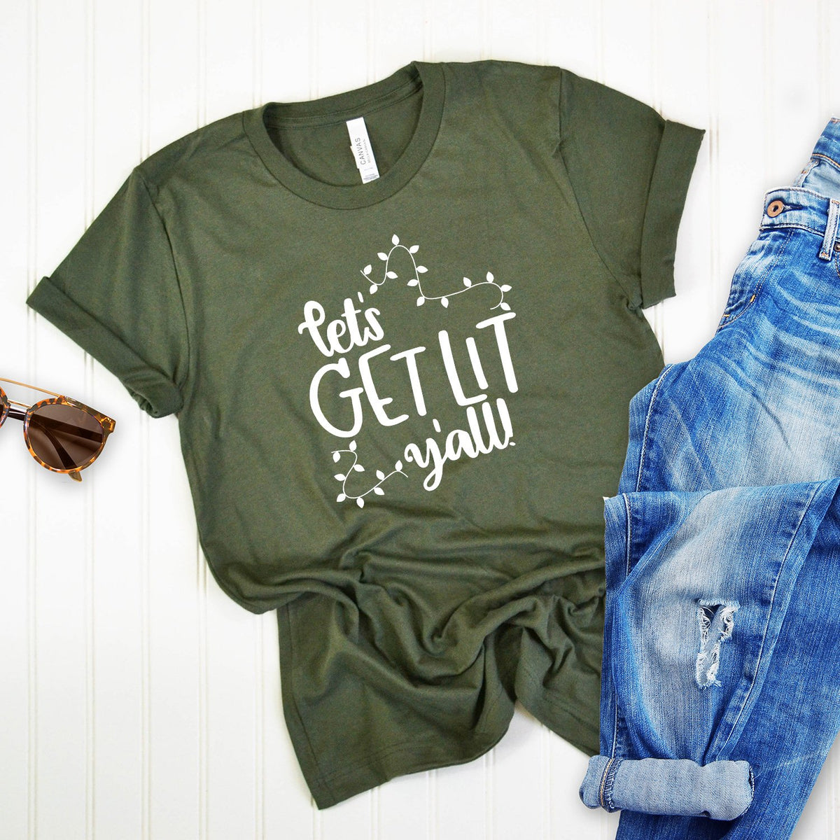 Let's Get Lit Y'all - Short Sleeve Tee Shirt