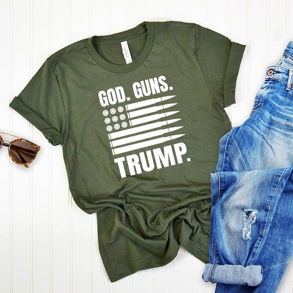 God Guns and Trump - Short Sleeve Tee Shirt