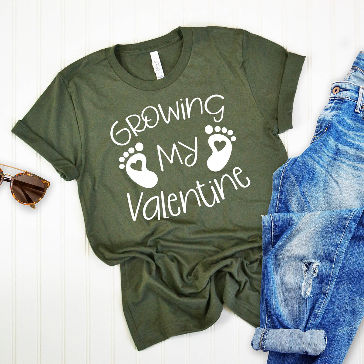 Growing My Valentine - Short Sleeve Tee Shirt