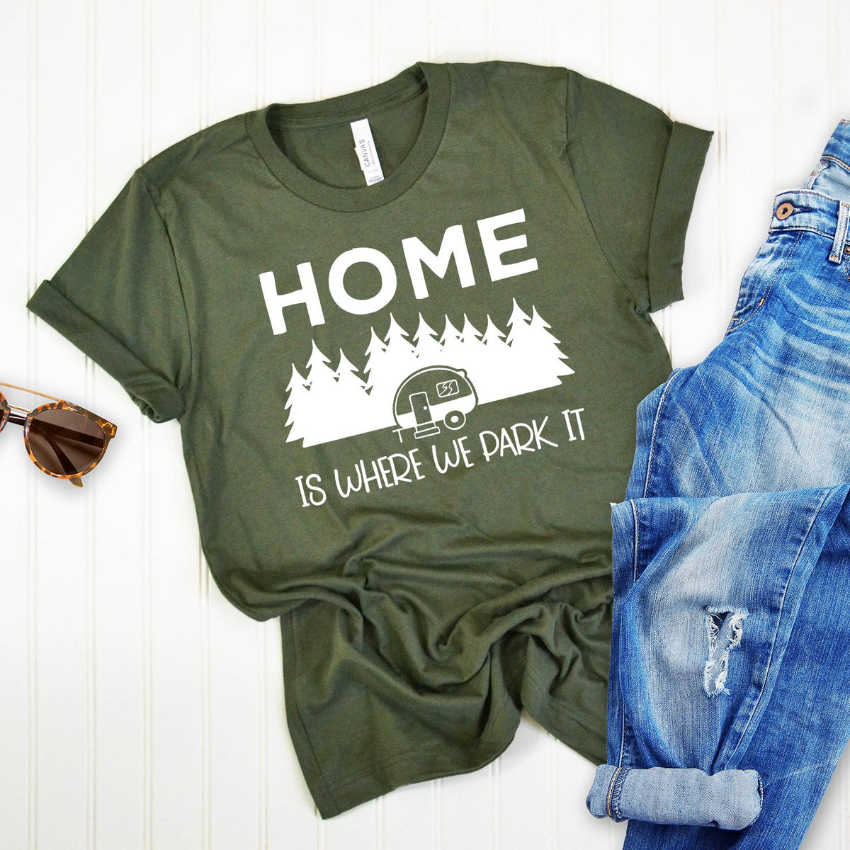 Home Is Where We Park It - Short Sleeve Tee Shirt