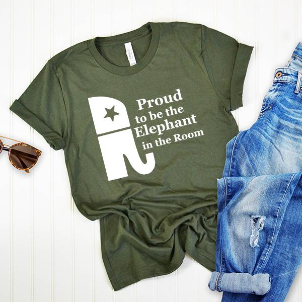 Proud To Be The Elephant in the Room - Short Sleeve Tee Shirt