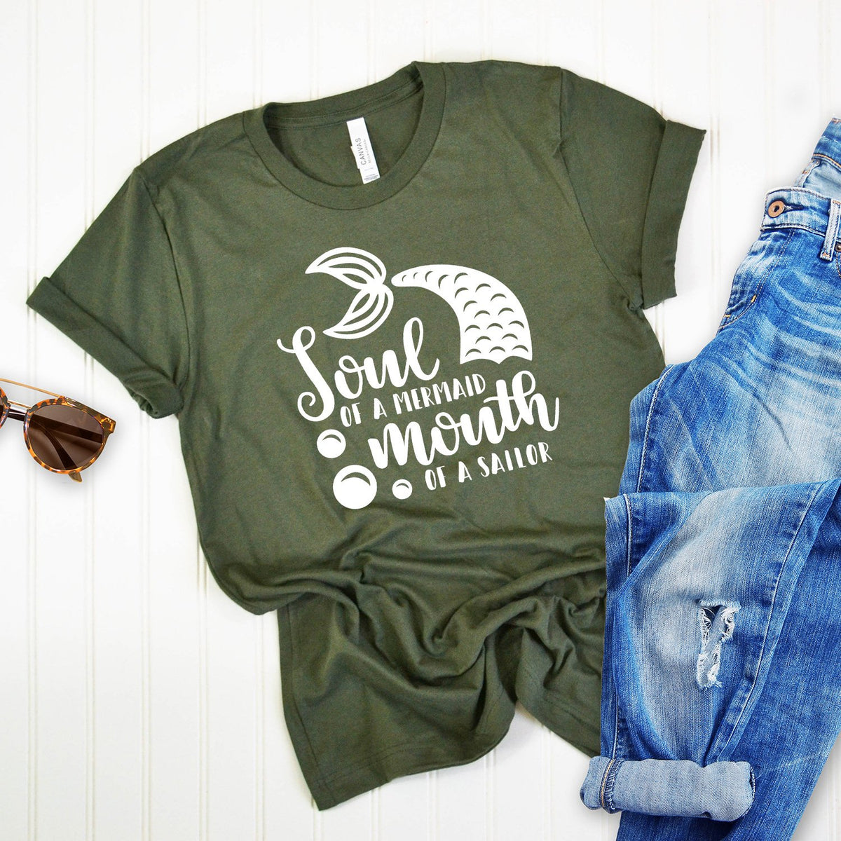 Soul of A Mermaid Mouth of A Sailor - Short Sleeve Tee Shirt