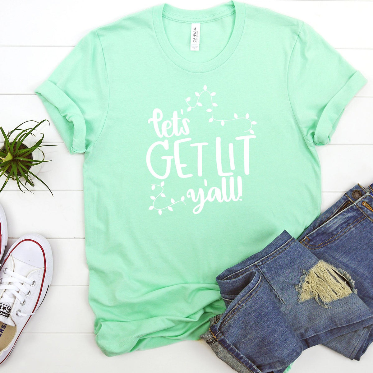 Let's Get Lit Y'all - Short Sleeve Tee Shirt