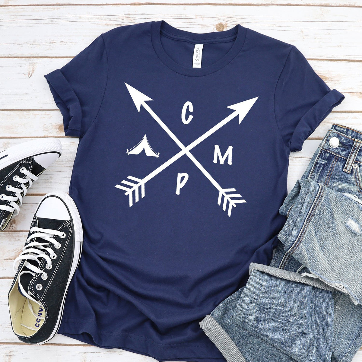 Camp with Arrows - Short Sleeve Tee Shirt