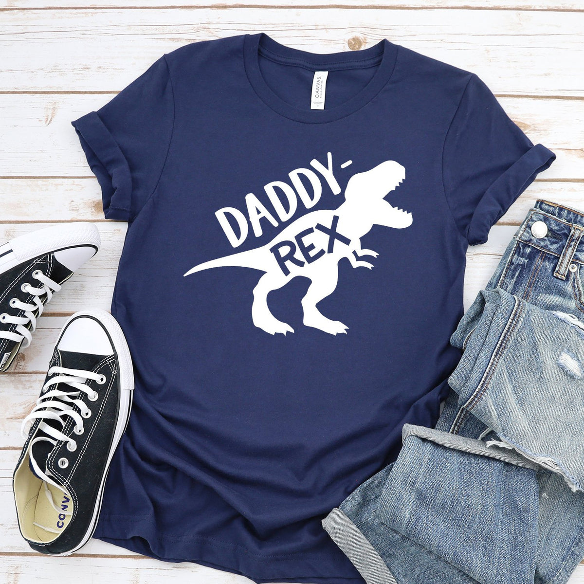 Daddy Rex Dinosaur - Short Sleeve Tee Shirt