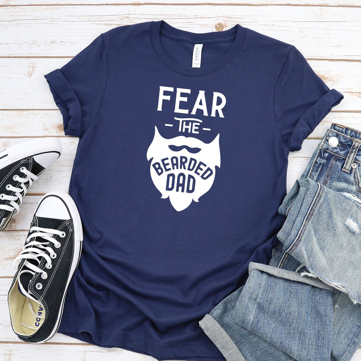 Fear The Bearded Dad - Short Sleeve Tee Shirt