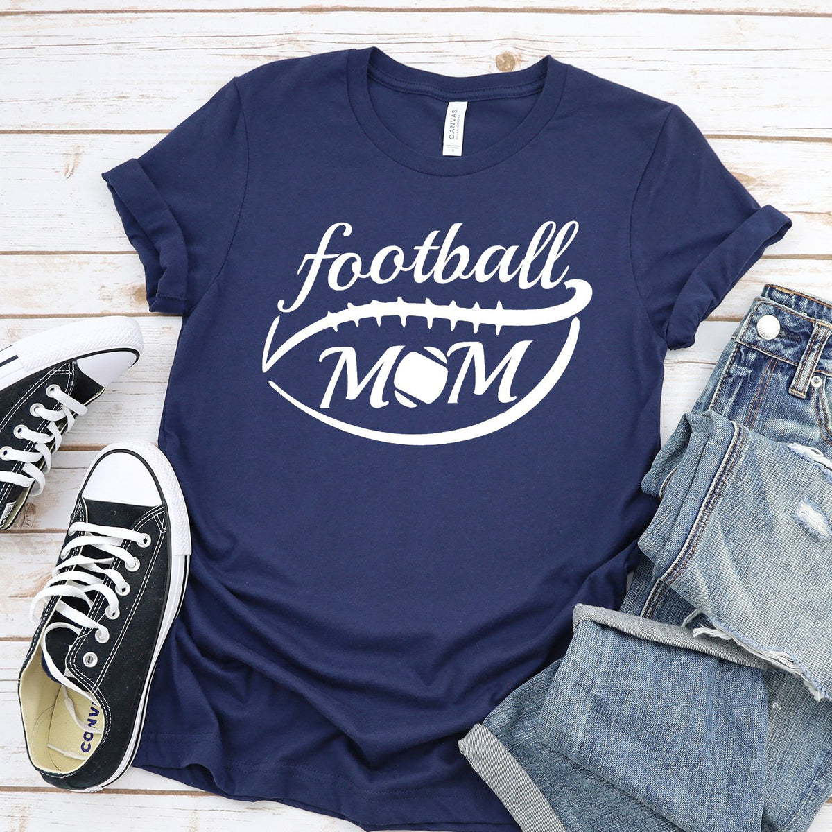 Football Mom - Short Sleeve Tee Shirt