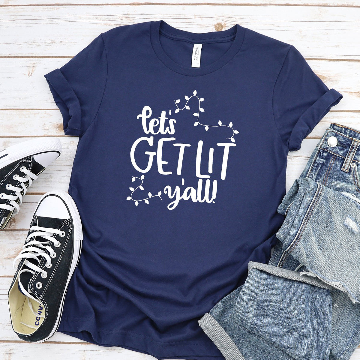Let's Get Lit Y'all - Short Sleeve Tee Shirt