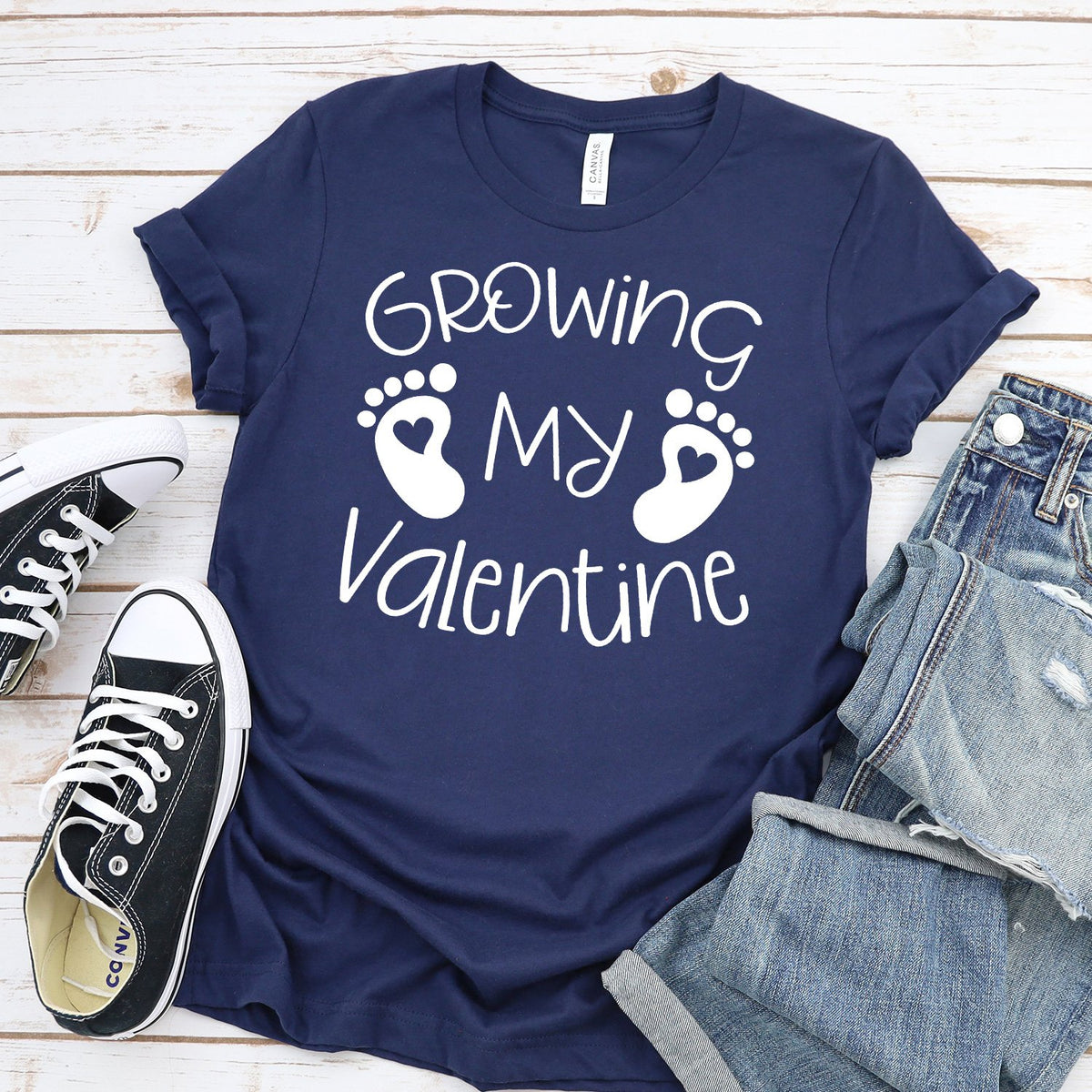 Growing My Valentine - Short Sleeve Tee Shirt