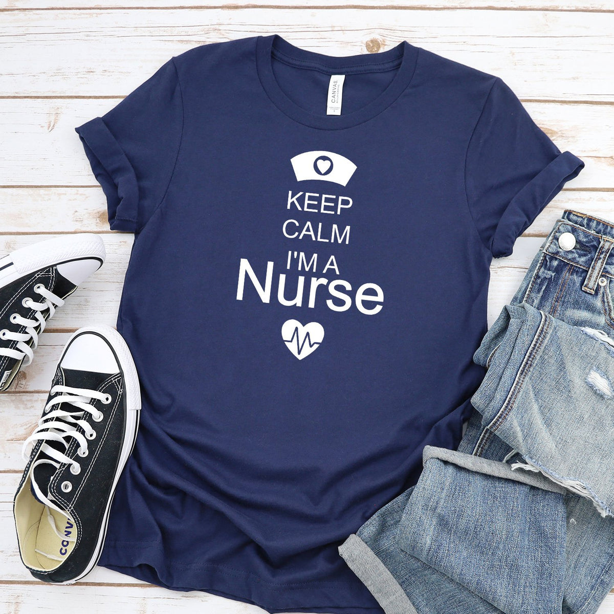 Keep Calm I&#39;m A Nurse - Short Sleeve Tee Shirt