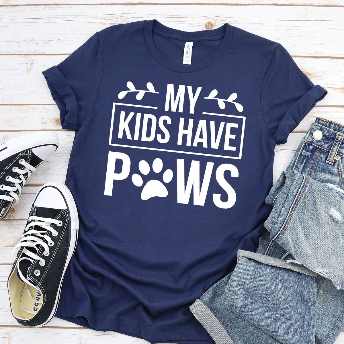 My Kids Have Paws - Short Sleeve Tee Shirt