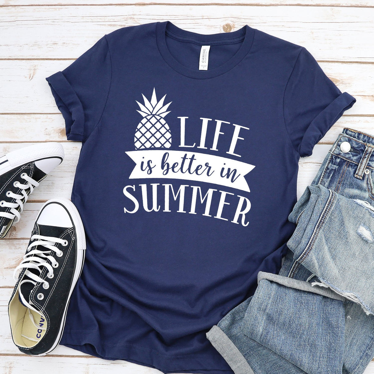 Life is Better in Summer - Short Sleeve Tee Shirt