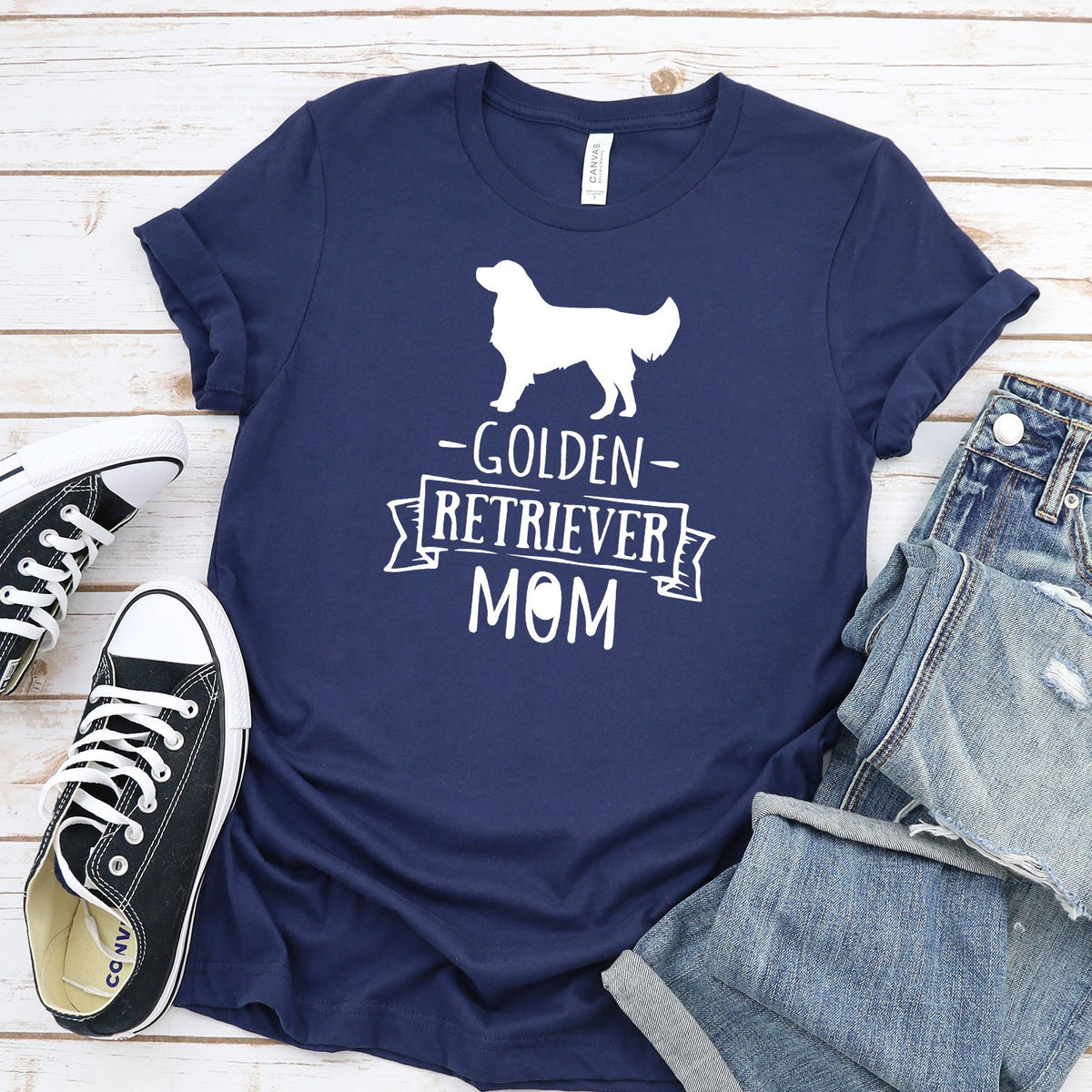 Golden Retriever Mom - Short Sleeve Tee Shirt