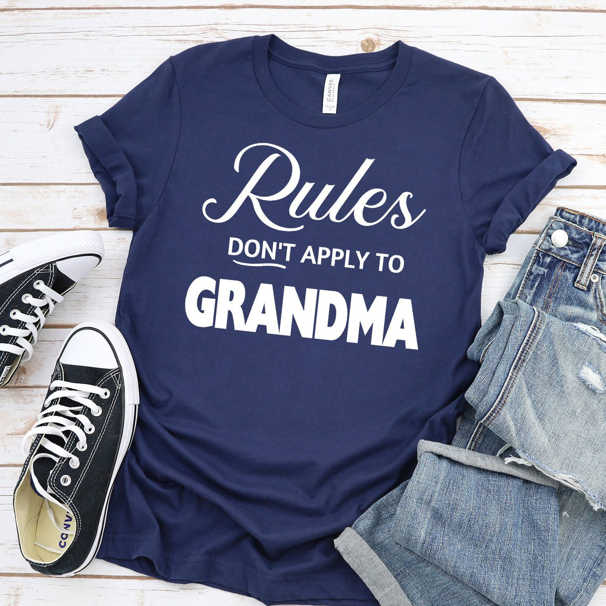 Rules Don&#39;t Apply To Grandma - Short Sleeve Tee Shirt
