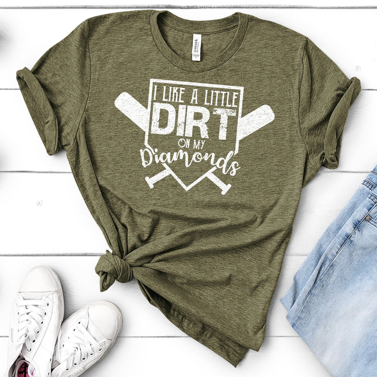 I Like A Little Dirt On My Diamonds - Short Sleeve Tee Shirt