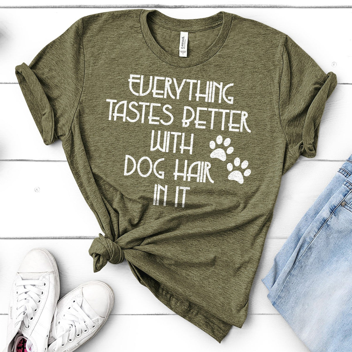 Everything Tastes Better with Dog Hair in It - Short Sleeve Tee Shirt