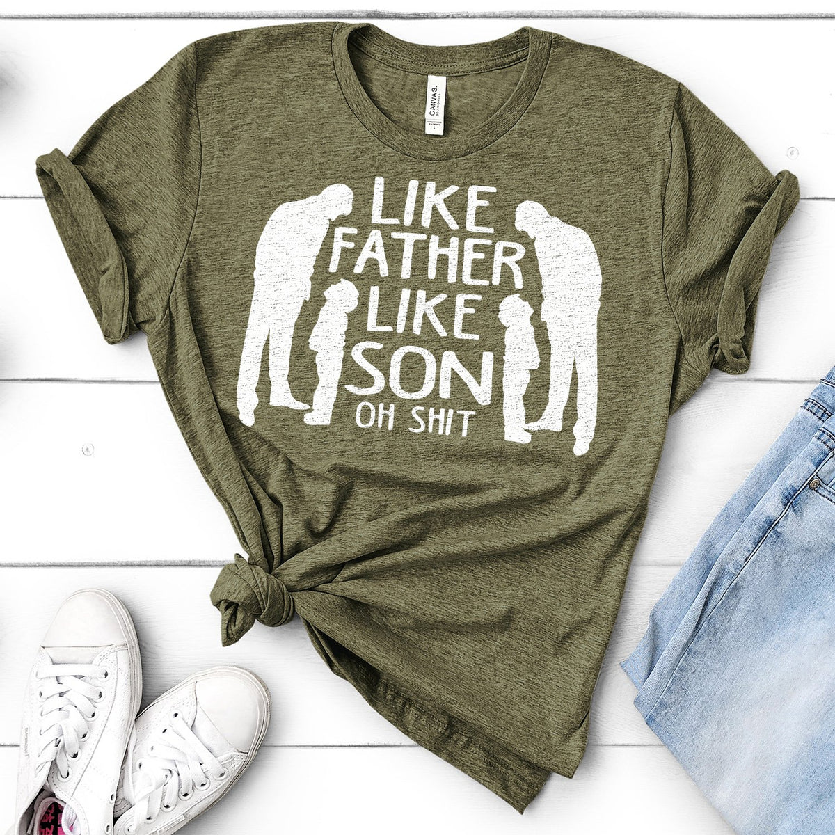 Like Father Like Son Oh Shit - Short Sleeve Tee Shirt