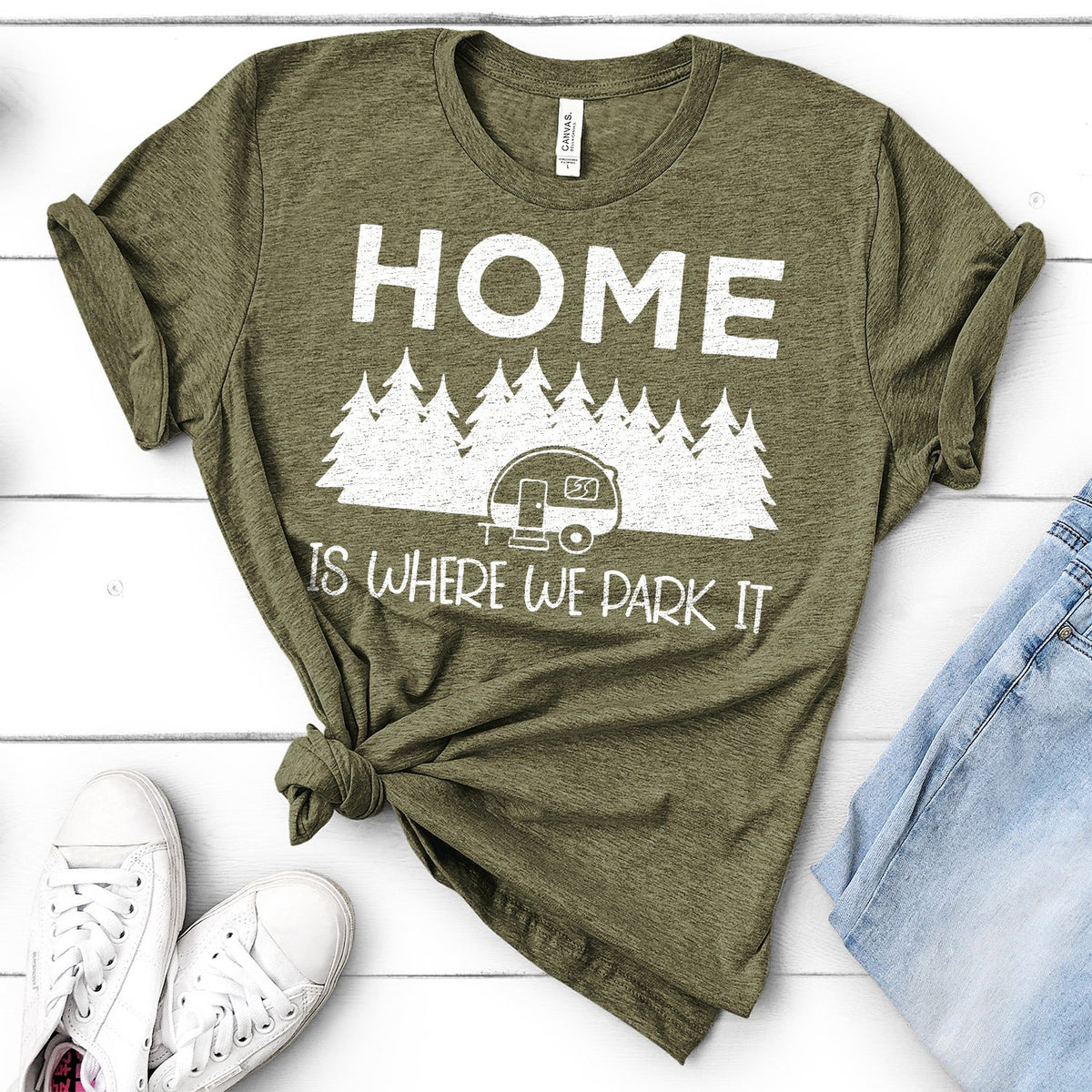 Home Is Where We Park It - Short Sleeve Tee Shirt