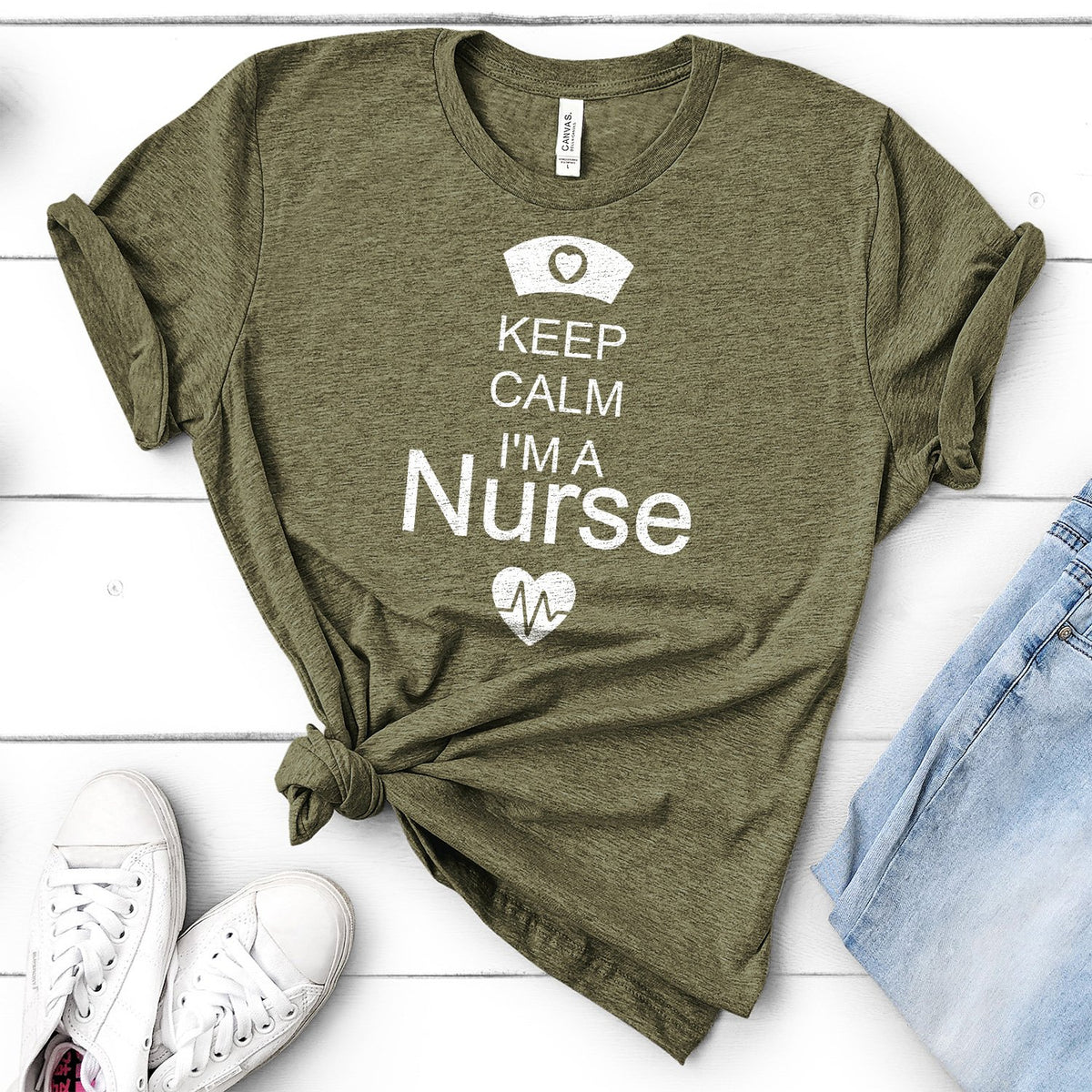 Keep Calm I&#39;m A Nurse - Short Sleeve Tee Shirt