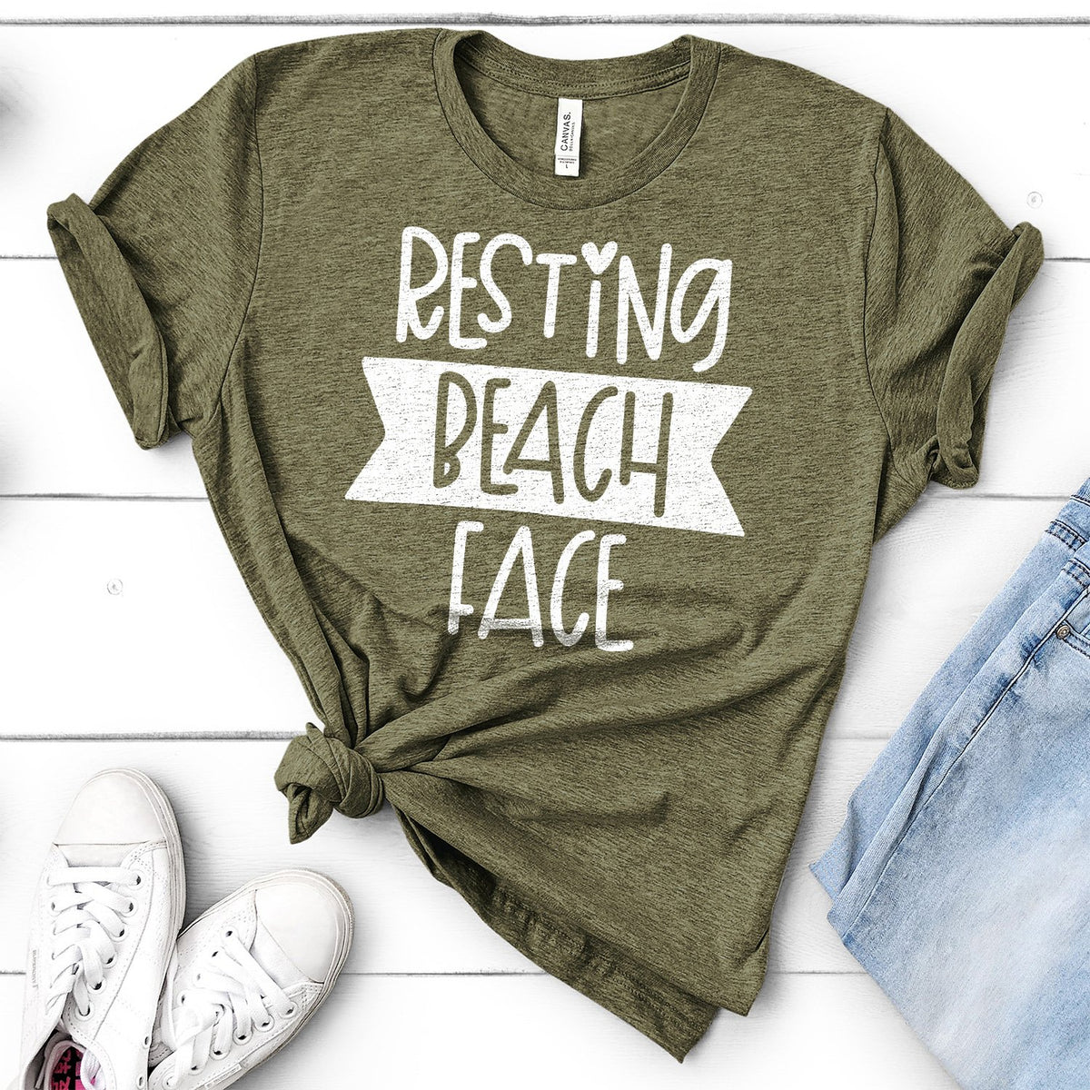 Resting Beach Face - Short Sleeve Tee Shirt