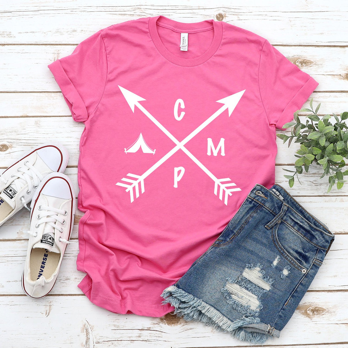 Camp with Arrows - Short Sleeve Tee Shirt