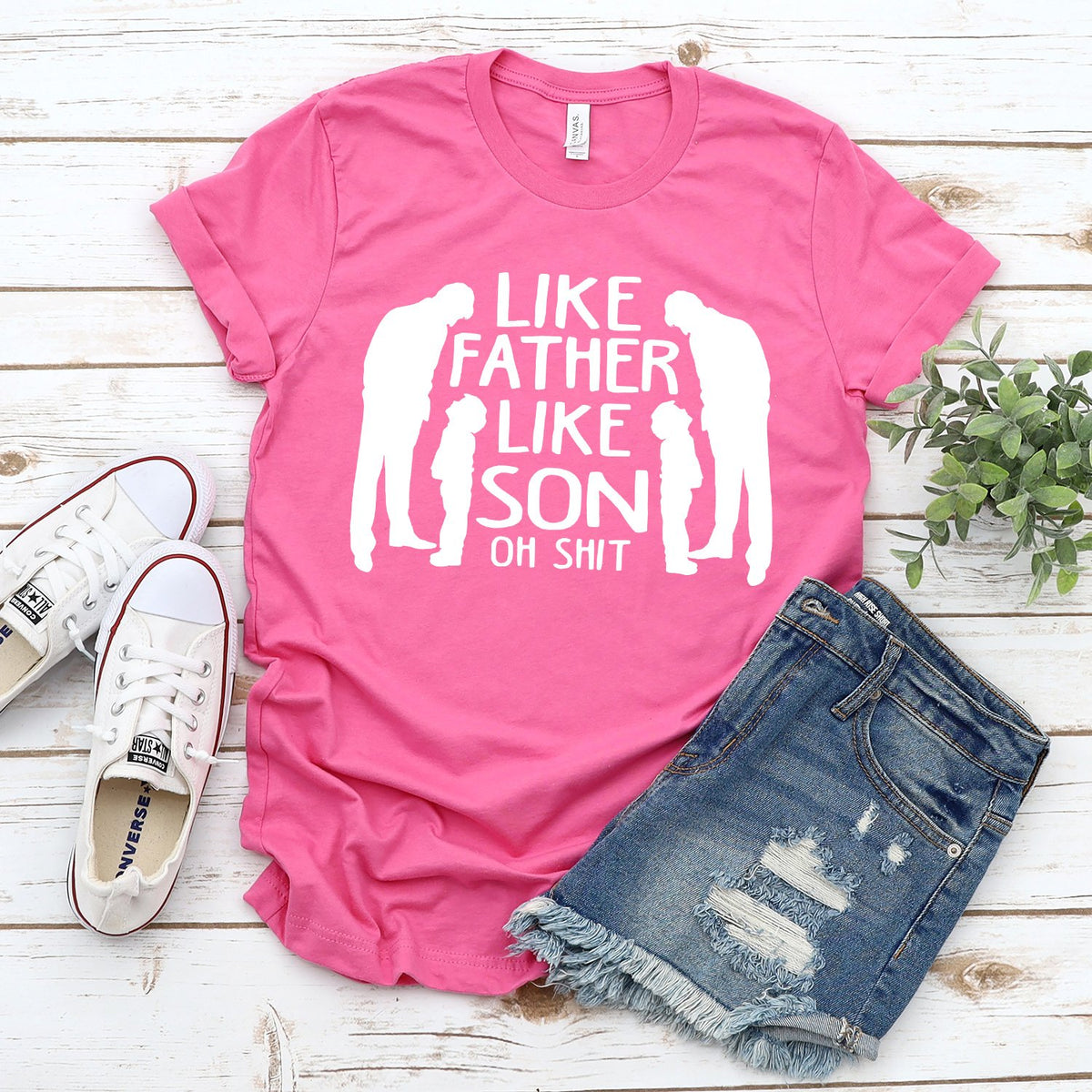 Like Father Like Son Oh Shit - Short Sleeve Tee Shirt