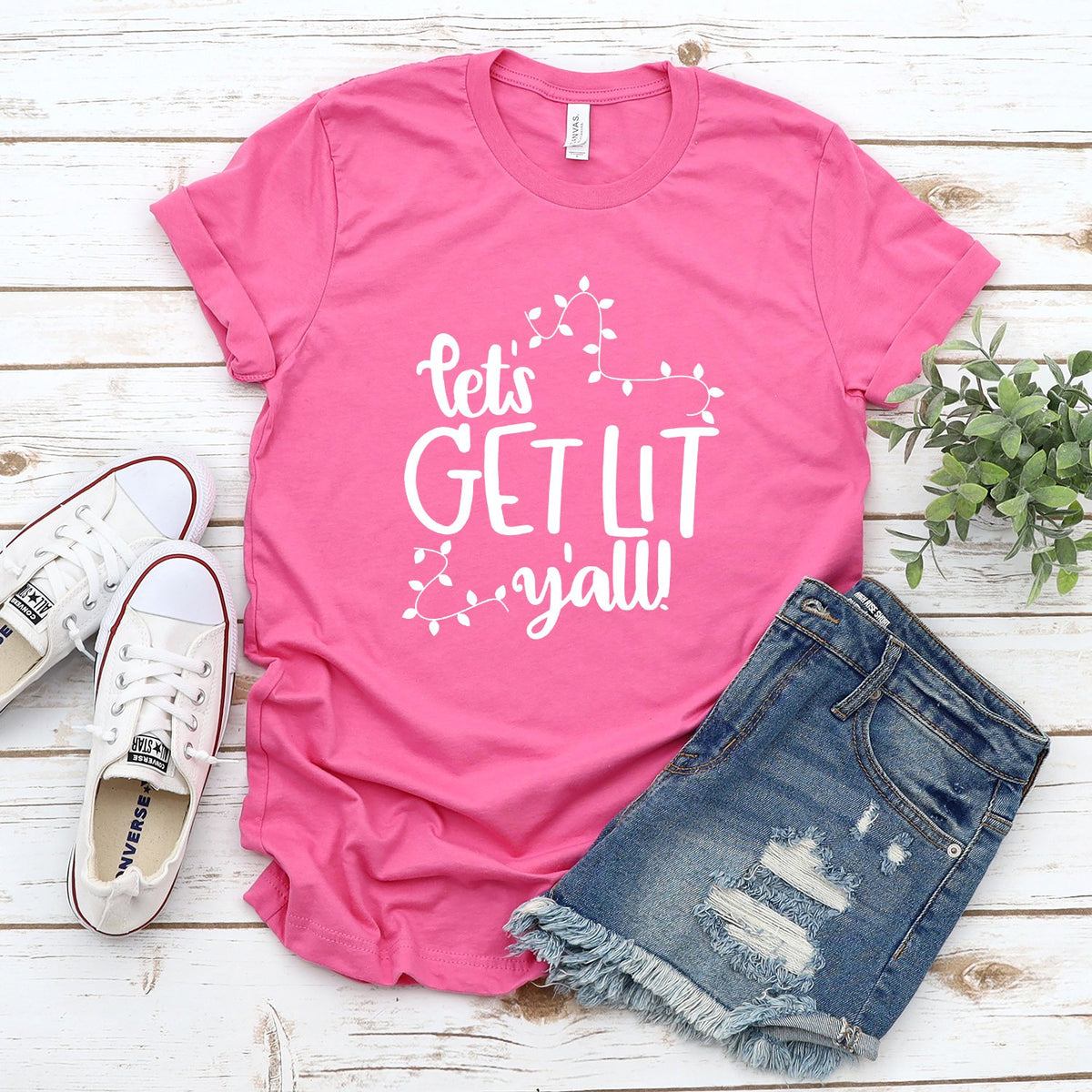 Let's Get Lit Y'all - Short Sleeve Tee Shirt