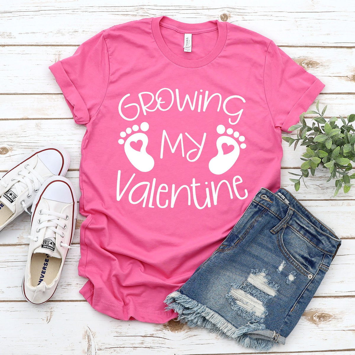 Growing My Valentine - Short Sleeve Tee Shirt