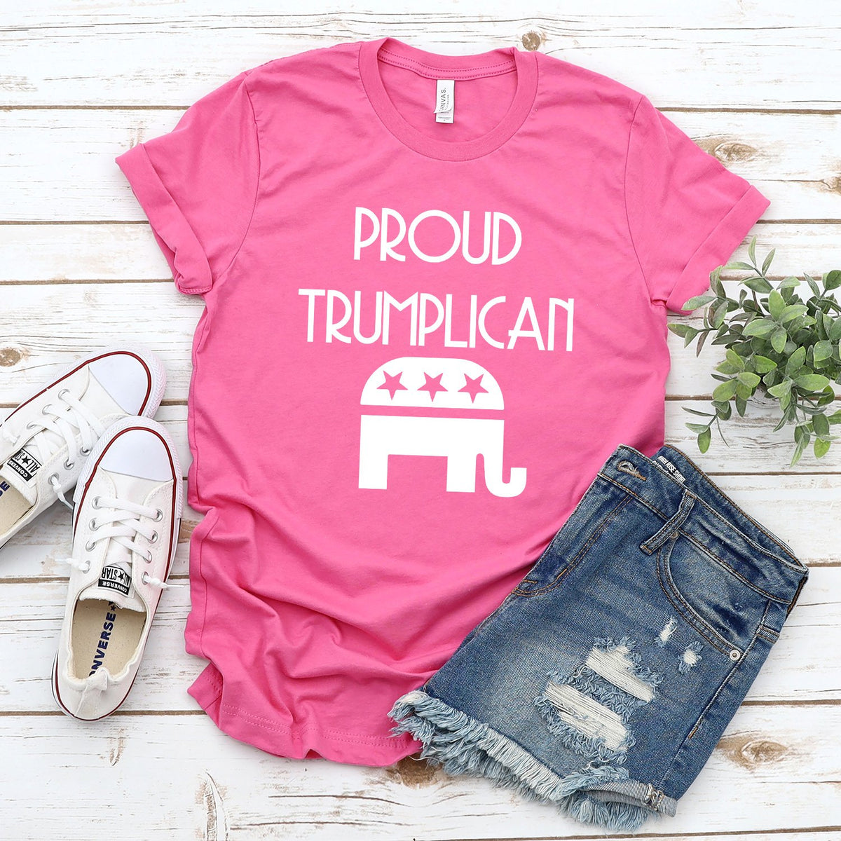 Proud Trumplican Elephant - Short Sleeve Tee Shirt